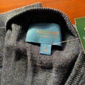 Fairlane merino wool men's sweater blue XL NWT